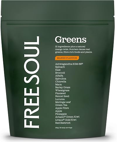 Free Soul Greens 21 Advanced Greens Mango Flavour 30 Servings UK Made