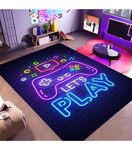 Amazon.com: Classic Arcade Games Rug Retro 90s Arcade Theater