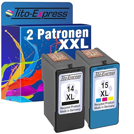 PlatinumSerie® Set 2x Druckerpatrone für Lexmark 14 XL & 15 XL Z2310 X 2620 X2630 X 2650 X2670