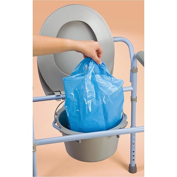 CAREX COMMODE LINERS, 42 LINERS – FITS MOST COMMODES, WITH ABSORBENT POWDER, HOLDS 2 QUARTS LIQUID, DISPOSABLE AND HYGIENIC, 7 TOILET LINERS/BOX, PACK OF 6