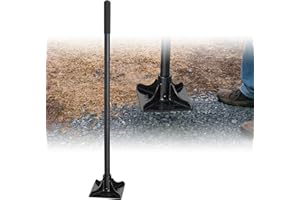 LCOKEIY Tamper Tool, Heavy Duty Ground Steel Tamper Tool Kit Long Handle 58 Inch, 8x8” Square Dirt Hand Tamper Landscaping Garden Tools for Leaving Soil, Sand, Gravel, Asphalt, Driveway