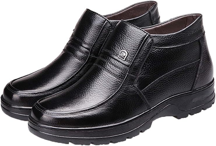 Amazon ウォーキングシューズ ビジネスシューズ 裏起毛 コンフォートシューズ メンズ 4e Eeee 幅広 カジュアル ハイカット スノーブーツ 雪靴 綿靴 履きやすい やさしい 黒 茶 父の日 敬老の日 メンズ靴 紳士靴 靴靴 ブーツ