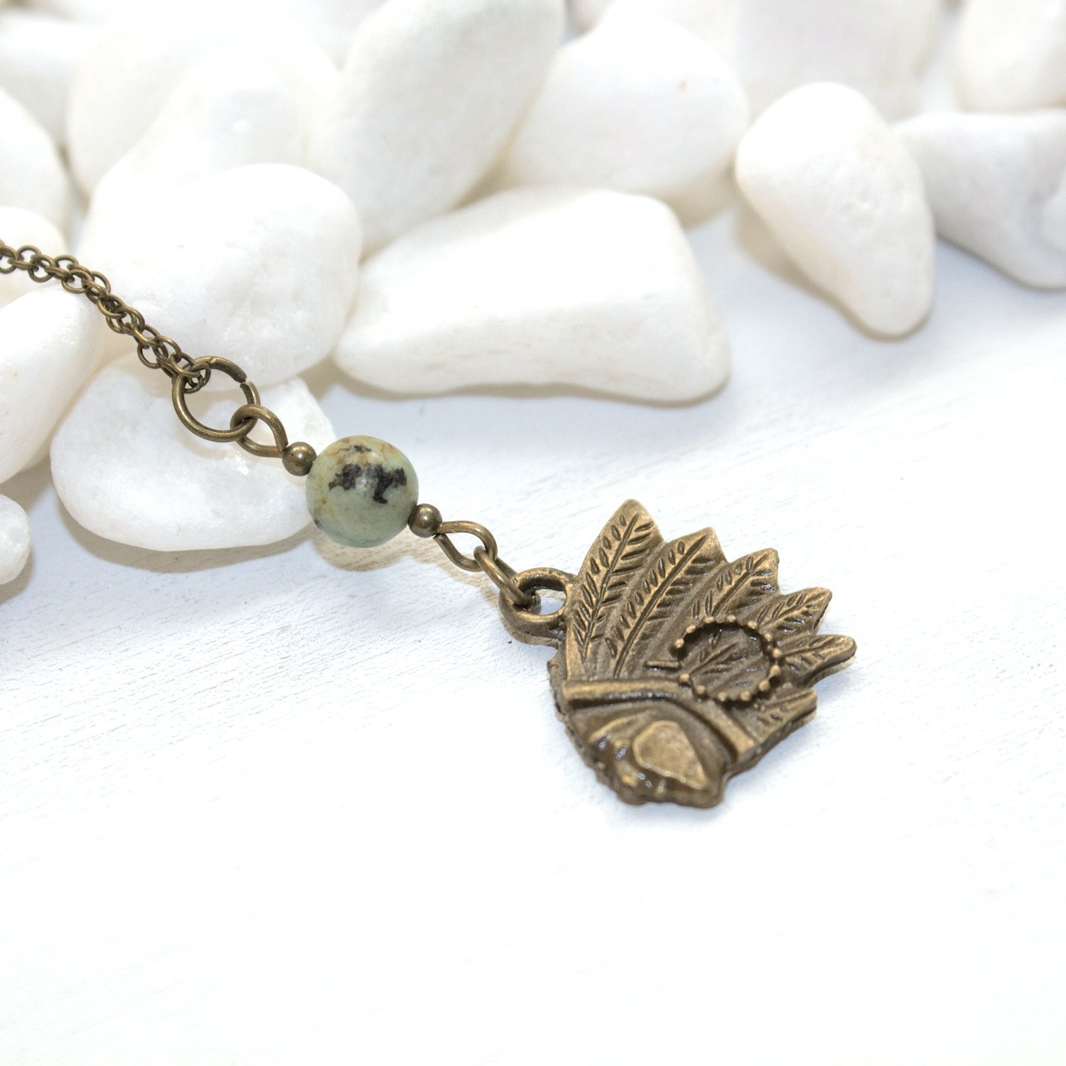 Dainty Native American Chief Necklace