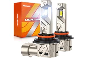 SEALIGHT 9005/HB3 LED Bulbs, 96000LM S6 Pro 9005 Bulb with 2026 8th LED-Chips, 80000H+ Lifespan HB3 Driving Light, 6500K White 1000% Bright Fog Light,1:1 Plug and Play, Pack of 2