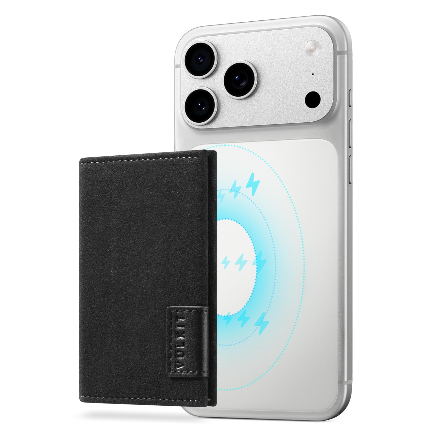 VULKIT Magsafe Wallet Compatible with iPhone 17/16/15/14/13/12 Series, Leather 4 Card Wallet RFID Blocking Phone Wallet with Magnetic Closure