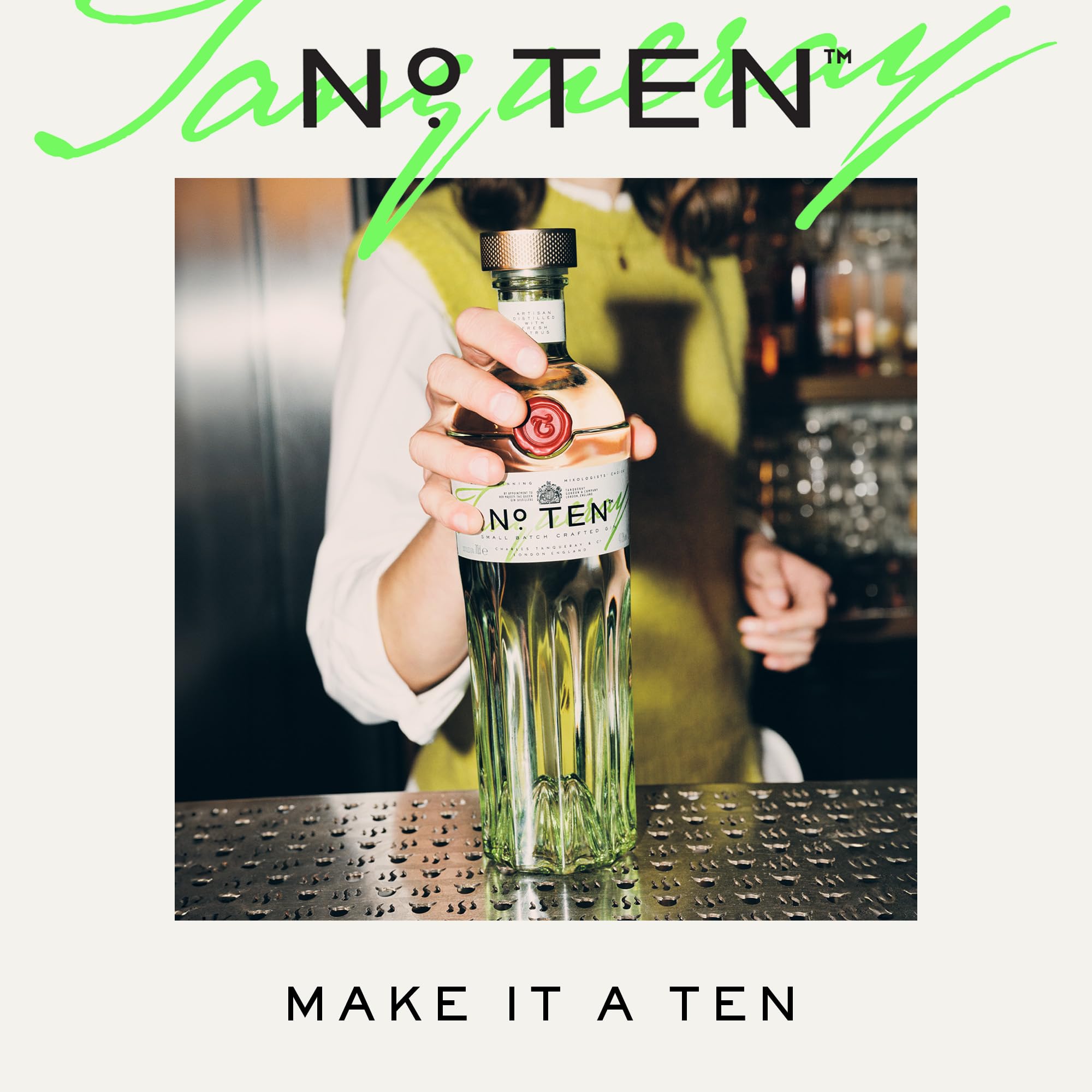 Tanqueray No. 10, Premium, Geschenk für besondere Momente, Spirituose für Gin & Tonic, Ten, 47% Vol, 700ml Einzelflasche 2