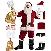 BERVYOSW Santa Claus Costume for Men Santa Suit Adults Men Santa Costume Men's Santa Claus Outfit