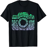 Ilustraciones Del Gráfico De La Camiseta De La Ilustración De Vector De Cámara De Diseño Plano