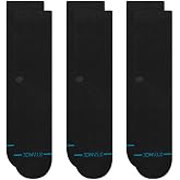 Stance Icon Classic Casual Crew Socks 3-Pack | All Day Comfort, Targeted Cushioning, Seamless Toe, Arch Support, Stay Put Fit