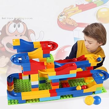 Amazon Wishtime 玉転がしスロープ 73pcs カラフル レゴブロック兼用 Amazon Wishtime 玉転がしスロープ 73pcs カラフル レゴブロック兼用