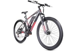 Totem Electric Bike for Adults, 750W Peak 26" Ebike for Men Women Teens with 375WH Babttery 21 Speed 20Mph, Up to 40Miles Front Suspension, Commuting E-Bike Mountain Bicycle