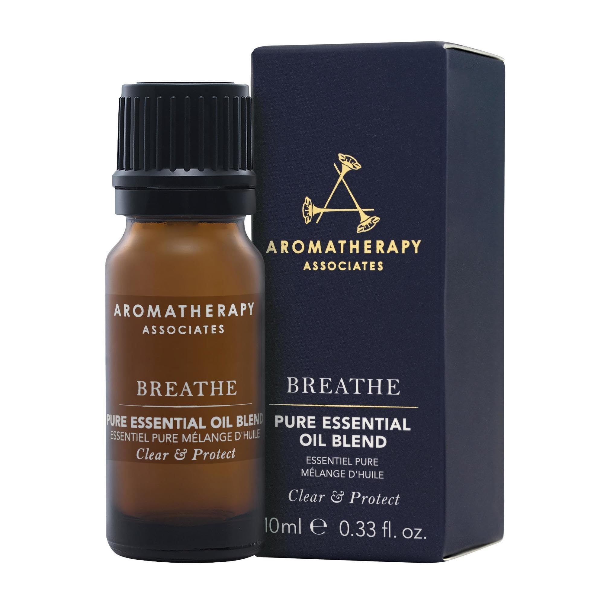 Aromatherapy Associates Breathe Pure Essential Oil, 10ml - Made with A Blend of Eucalyptus, Tea Tree & Clearing Pine Essential Oils - Aromatic Oils to Reset Mind & Body