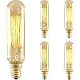 Bulbrite 132506 5-Pack 25W T6 E12 Base 120V Nostalgic Incandescent Edison (5 Pack)