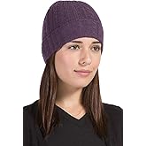 Fishers Finery Women's 100% Pure Cashmere Cable Knit Hat; Super Soft; Cuffed