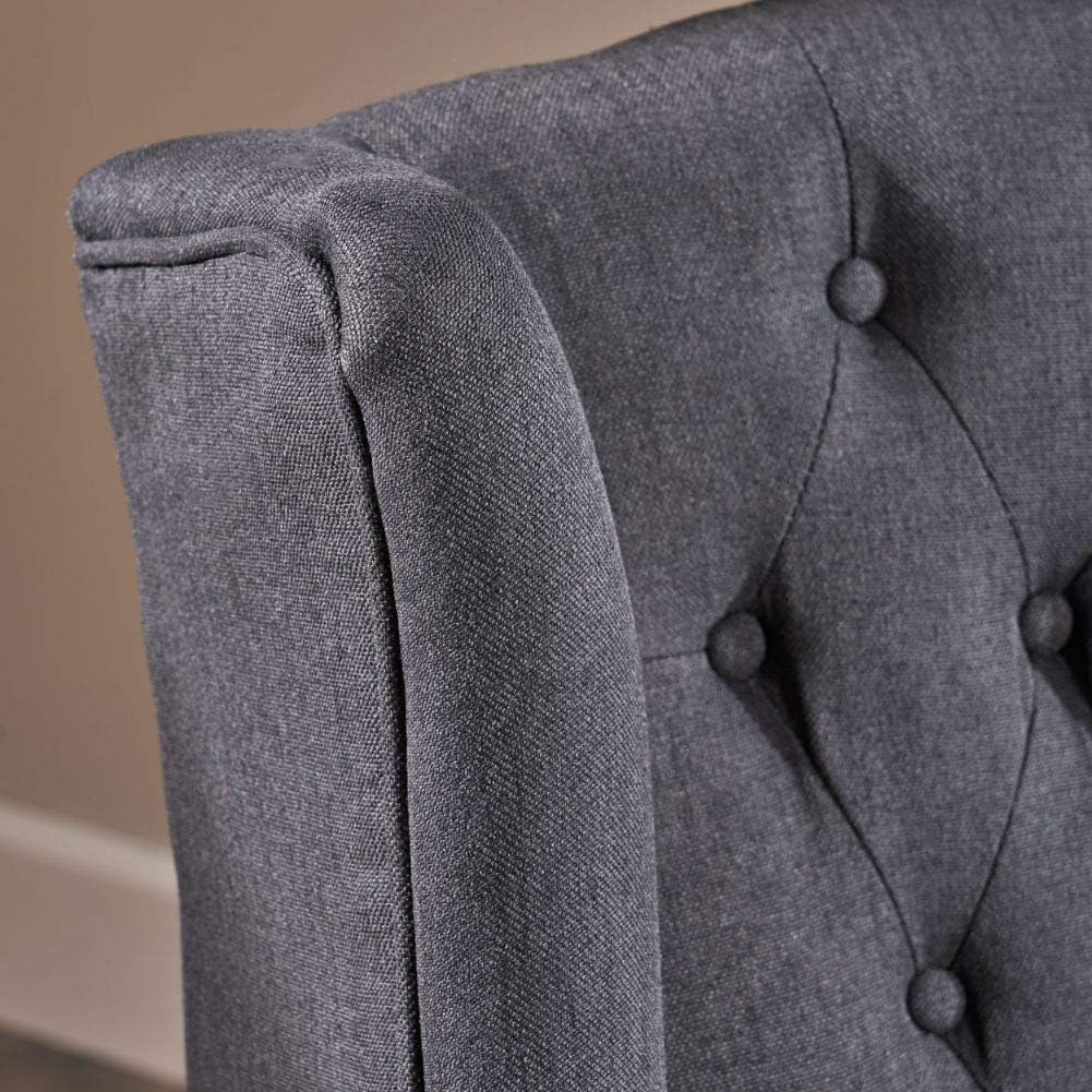 Christopher Knight Home Toddman High-Back Fabric Club Chair, Dark Charcoal: Kitchen & Dining