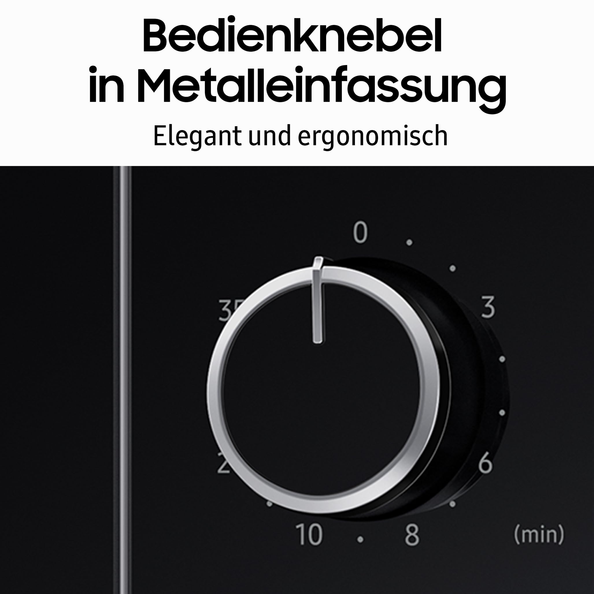 Samsung Solo-Mikrowelle, 700 W, Epoxy-Garraum mit 20 l Volumen, 5 Leistungsstufen, Defrost, Schwarz, MS20A3010AL/EG 4
