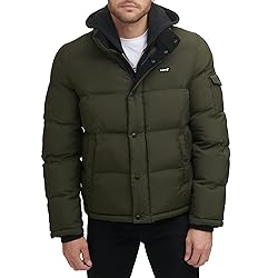 Levi's Men's Bubble Puffer, Olive Taslan, X-Large