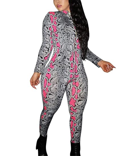 pink snakeskin jumpsuit