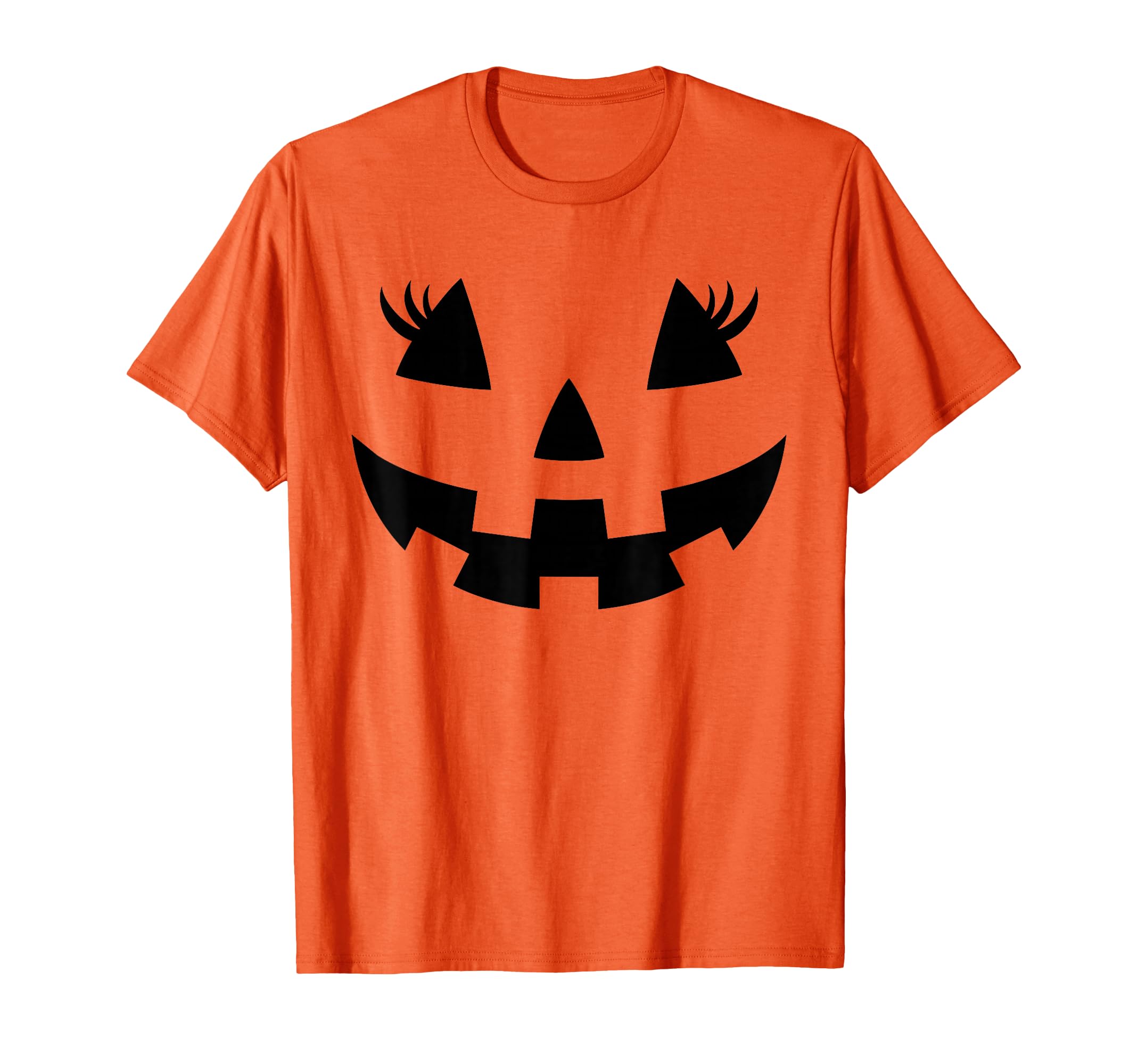 Photo 1 of Jack O Lantern Face Pumpkin Eyelashes Hallowen Costume Funny T-Shirt