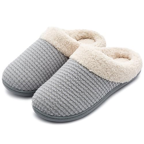 ultraideas comfort fleece memory foam slippers at amazon
