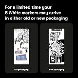 ARTISTRO 5 White Acrylic Paint Pens Extra Fine Tip Set of 5 view 2