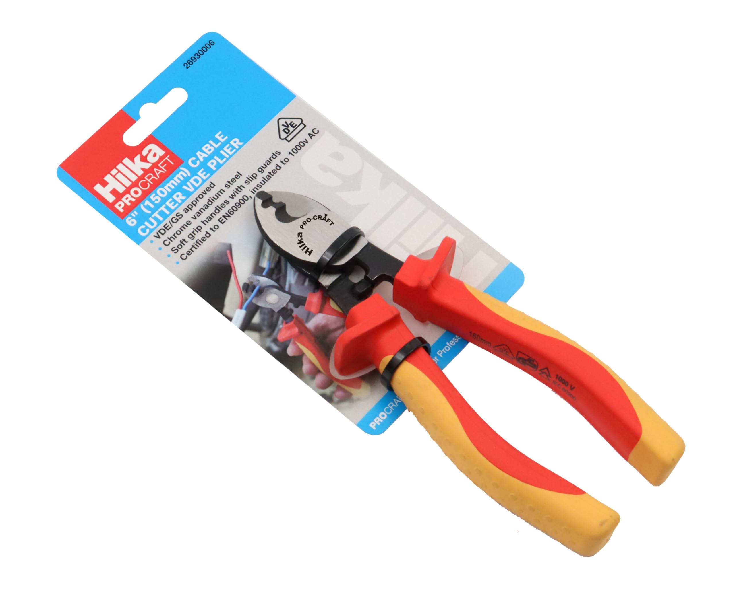 Hilka 26930006 6" (150mm) Cable Cutter VDE Pliers
