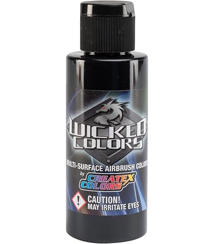 Spaz Stix High Gloss Black/Backer Airbrush Ready Paint – 2oz Bottle SZX00110
