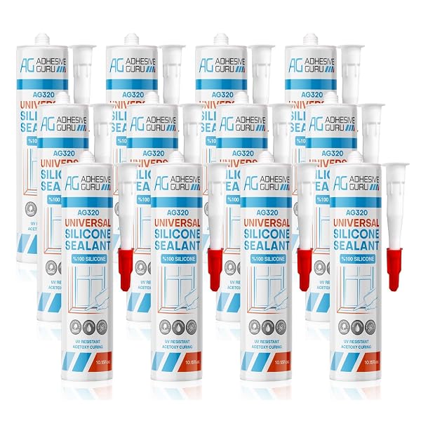 ADHESIVE GURU ALL PURPOSE CLEAR SILICONE SEALANT WATERPROOF...