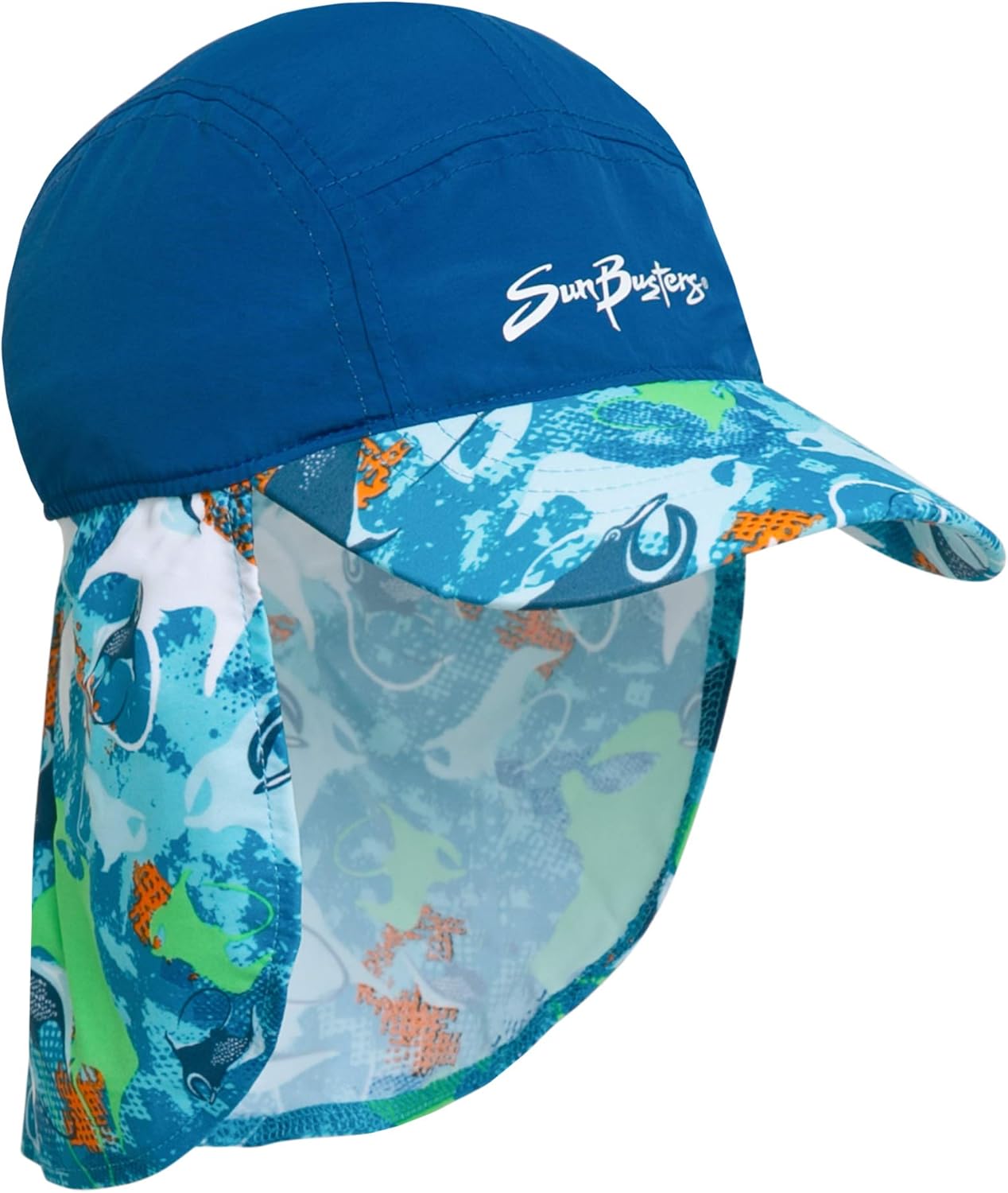 boys sun hat with back flap