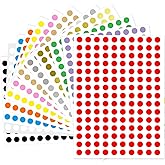 Yeachlaing 0.25 Inch 12 Assorted Colors Circle Dot Labels,Coding Sticker Adhesive Colored Sticker Solid Color Round Sticker f