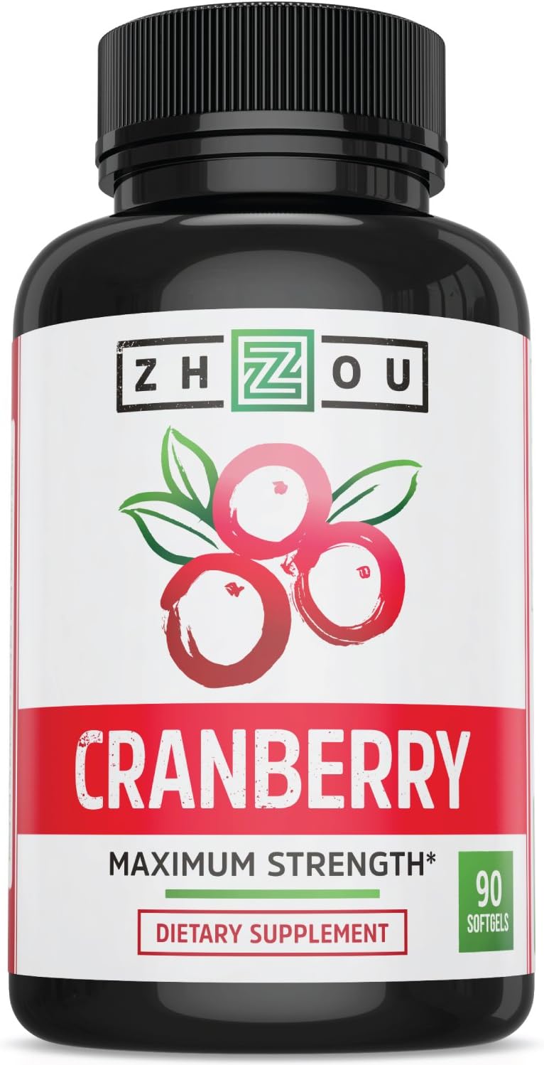 Cranberry Maximum Strength Urinary Tract Support - Non GMO & Gluten Free Antioxidant -Fight Infection & Support Immune System - Concentrate for Bladder & Kidney Health - Once Daily Softgels