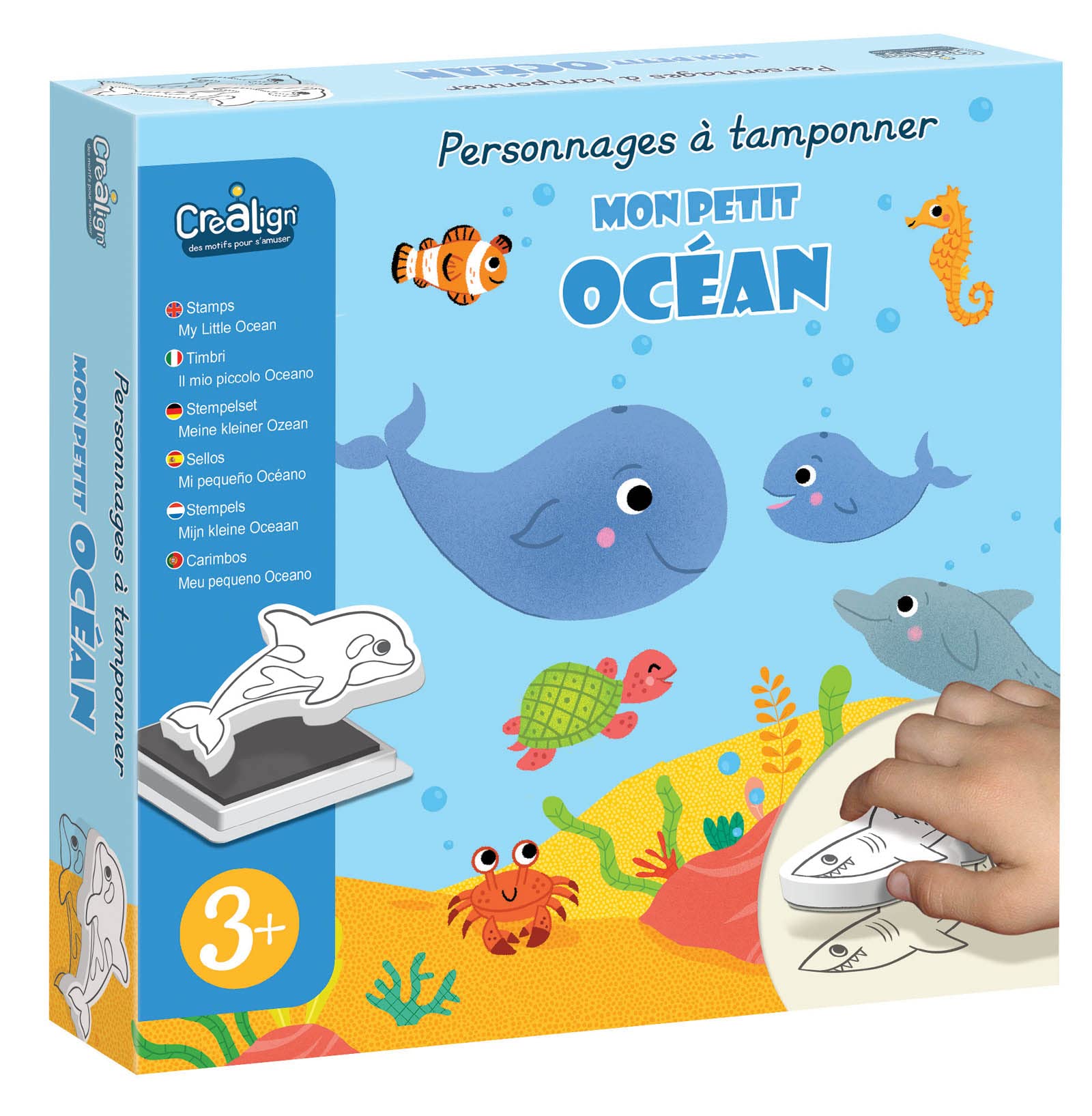 Créa Lign CL122 Creative Hobby Stamp Set with My Little Ocean Characters for Ages 3 and Above