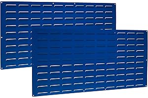 Triton Products LVP-2 LocBin Louvered Panel, 24" x 48", 18 Gauge Steel, Blue