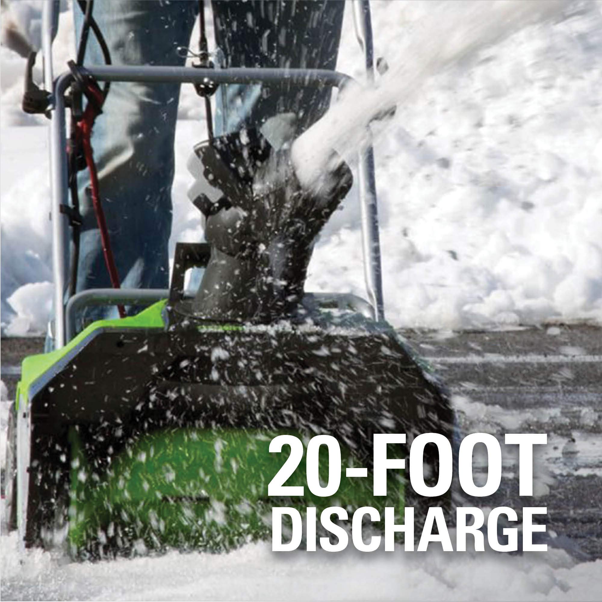Greenworks 13 Amp 20-Inch Corded Snow Thrower, 2600502