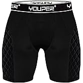 Youper Adult Elite Compression Padded Sliding Shorts w/Cup Pocket for Baseball, Football