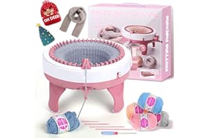 MIAOKE Knitting Machine, 40 Needles Smart Weaving Loom Knitting Round Loom, Knitting Board Rotating Double Knit Loom Machine, DIY Knitting Loom Machines Weaving Loom Kit for Adults and Kids