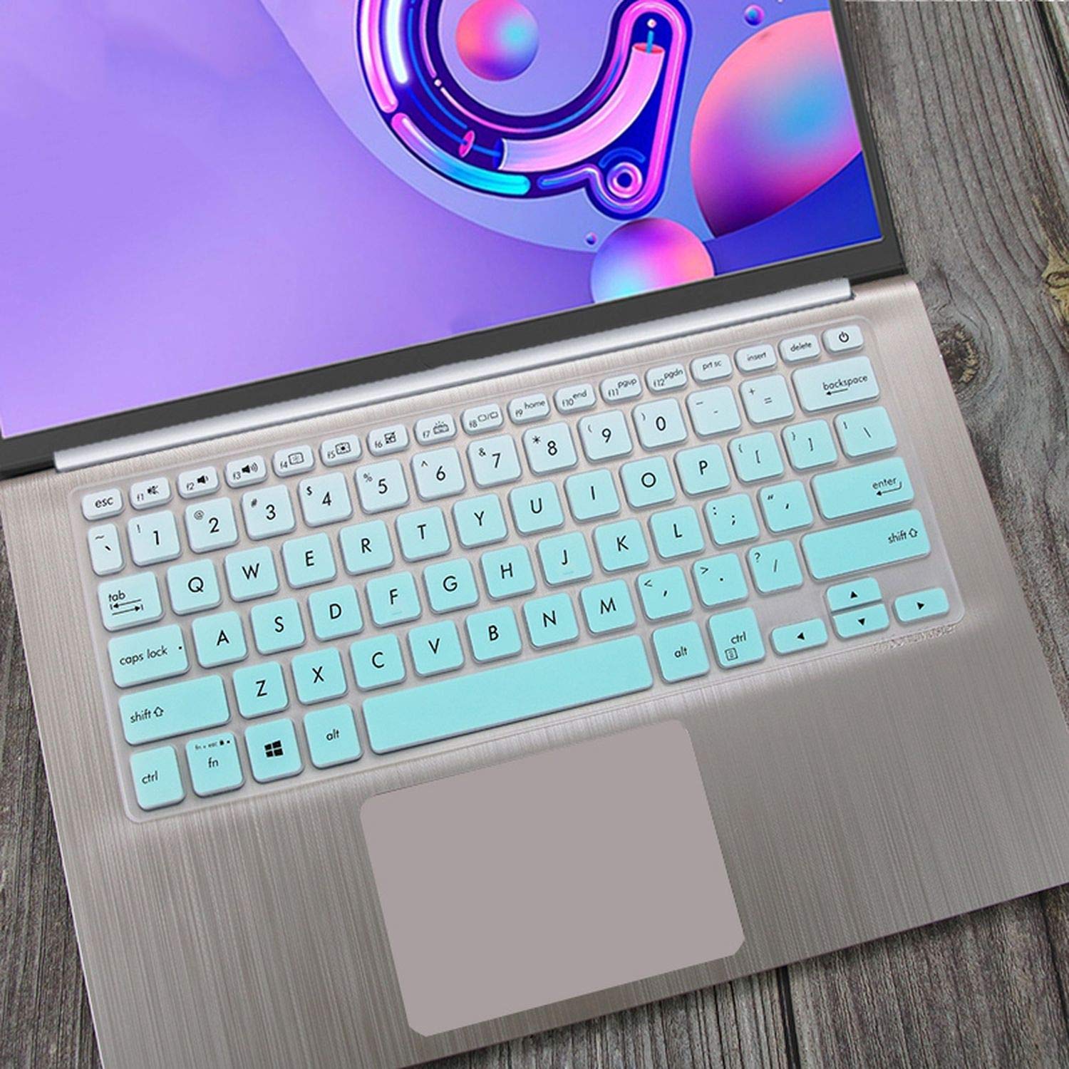 Cover in silicone per tastiera Asus Vivobook 14 X412ua X412fl X412f X412fj  X412da X412ub X412 X412u taglia unica Nero Coperture antipolvere  urban-earth.co.uk