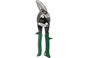 MIDWEST SNIPS Midwest Tool & Cutlery Aviation Snip - Right Cut Offset Tin Cutting Shears with Forged Blade & KUSH'N-POWER Comfort Grips - MWT-6510R, Offset Cut
