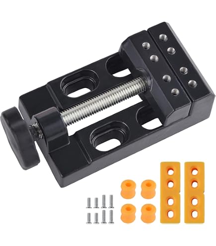 RDEER Mini Aluminum Alloy Bench Vise - 60mm Jaw Width, 70mm Max Opening, Table Clamp Vise - View #3