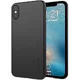 iPhone XS/X Case, Luvvitt Svelte Case with Slim Fit Hard Shell and Soft Feel Non Slip Coating Compatible for Apple iPhone XS/X (2017-2018) - Matte Black