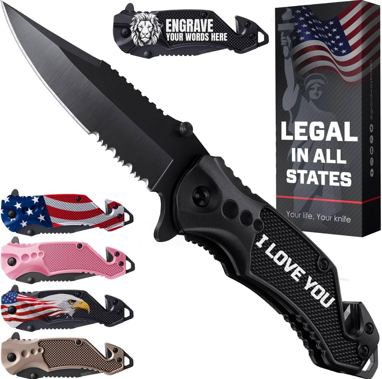Gift for Men and Women - Legal Pocket Knife with
