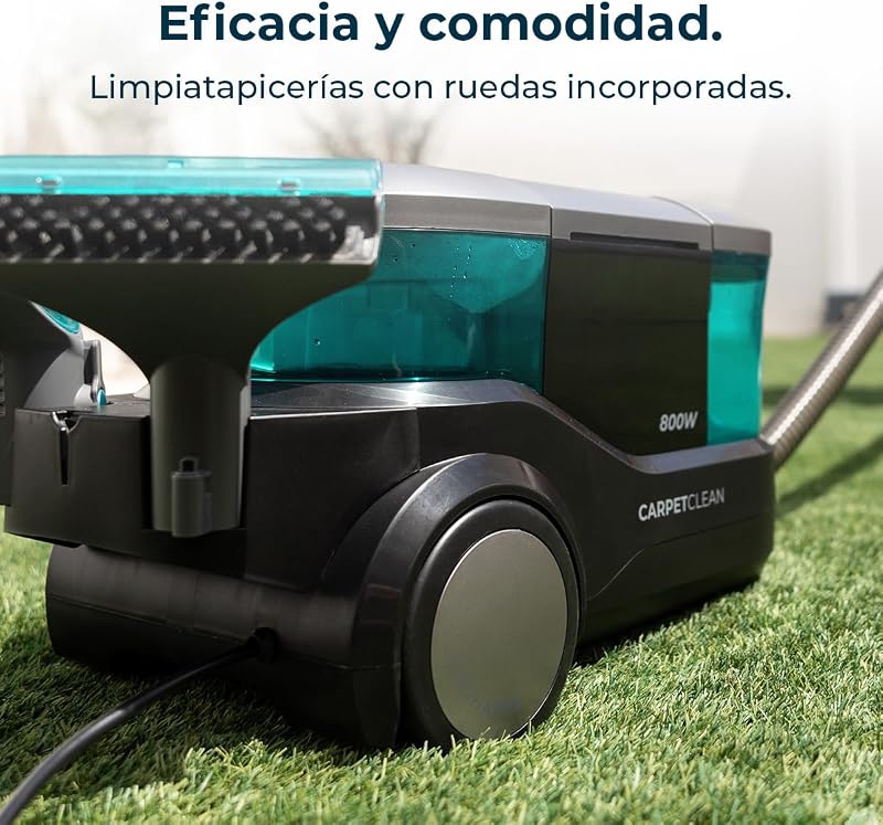 Aspirador de carpete cecotec - limpador de estofados - aspirador de pó conga carpetclean 10000 easyhome sled. 800w, 3l de água limpa e 1,5l de tanque de água suja, multisuperfícies, kit de acessórios