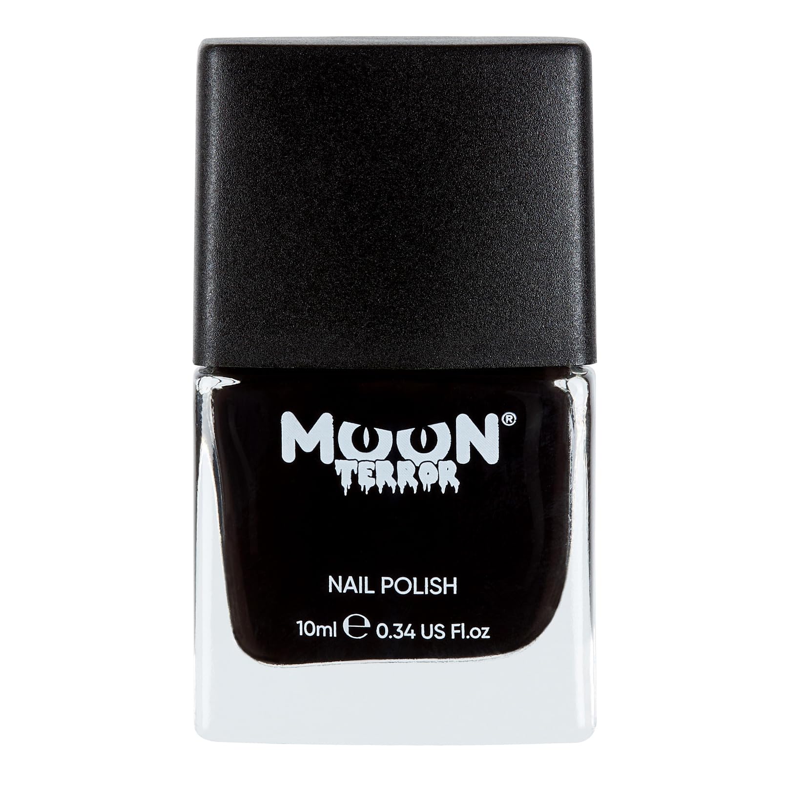 Halloween Nail Polish by Moon Terror | 10ml | Midnight Black | SFX Make up, Special effects Make up, Nail Varnish