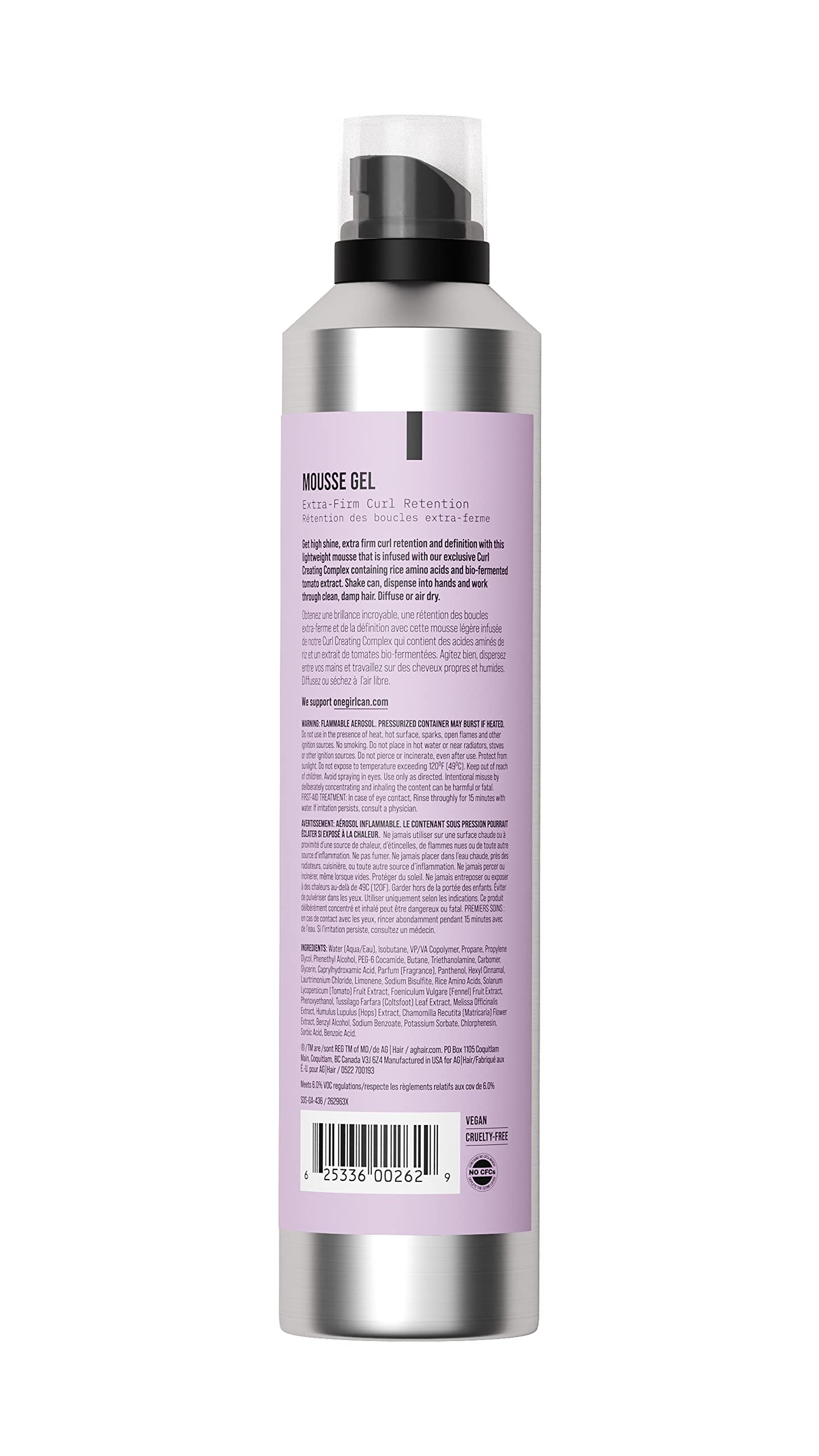 AG Care Mousse Gel Extra-Firm Curl Retention, 10 Fl Oz