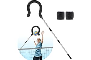 BESEETOP Volleyball Spike Trainer with Adjustable Height & Real Ball Feel - Hitting Training Equipment for Spiking,Jumping, and Serving Practice -Lightweight,Non-Slip Design/Durable- Perfect for Beginners/Pros