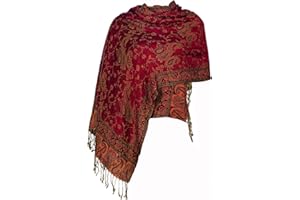 TUSHUSTY Pashmina Feel Shawls Wraps Rave Scarf for Women Soft Silky Reversible Men Scarves Hijab