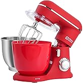 Kitchen in the box Stand Mixer, 4.5QT + 5QT Two Bowls Kitchen Electric Mixer, 10-Speed Matte Food Mixer with Egg Whisk, Dough