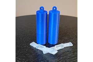 Pocket Eye Drop Vial Holder & Carry Case - Holds One (1) Single Use Eye Drop Vial - Perfect to carry in pocket, purse/clutch, school bag - Two (2) Pack - Znet3D (Blue)