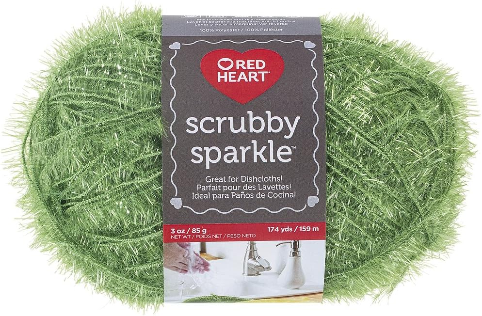 Red Heart E851.8690 Scrubby Sparkle Yarn Avocado Amazon.ca Home & Kitchen