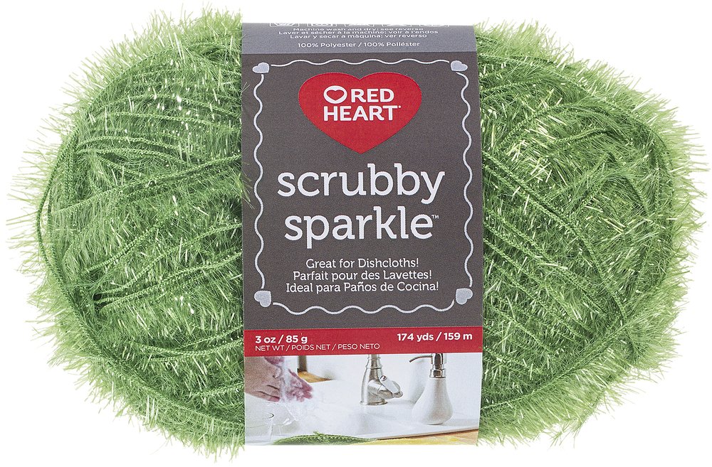 Coats Yarn E851.8690 Red Heart Scrubby Sparkle Yarn, Multi-Colour